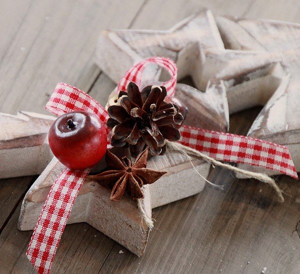 Bougeoir de Noël en bois - REVE D'ETOILES