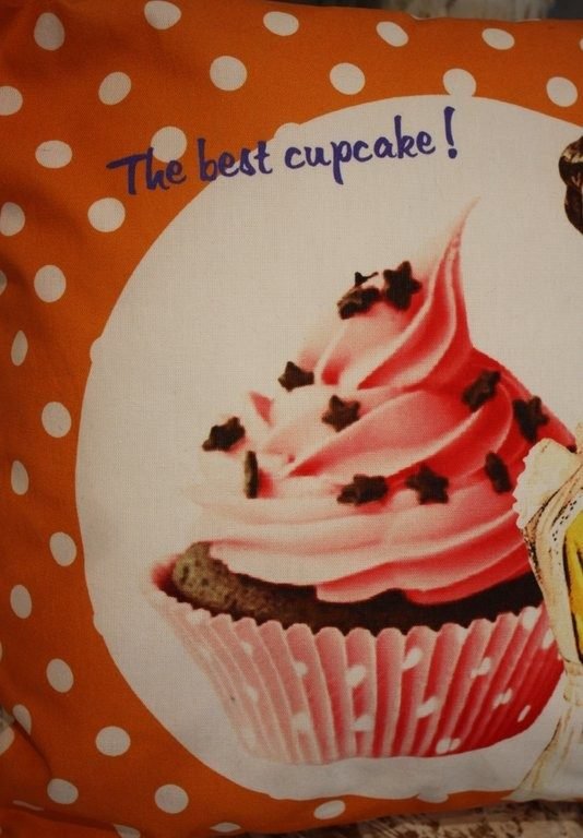Coussin vintage - THE BEST CUPCAKE !