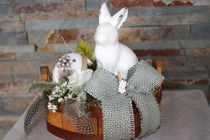Décoration de Pâques – Mon beau petit lapin blanc de Pâques
