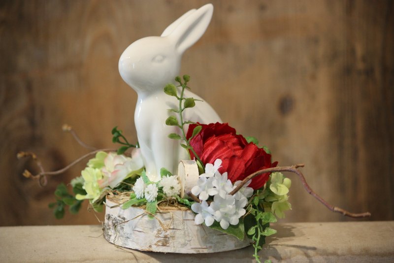 Décoration de Pâques – Le lapin blanc de Pâques