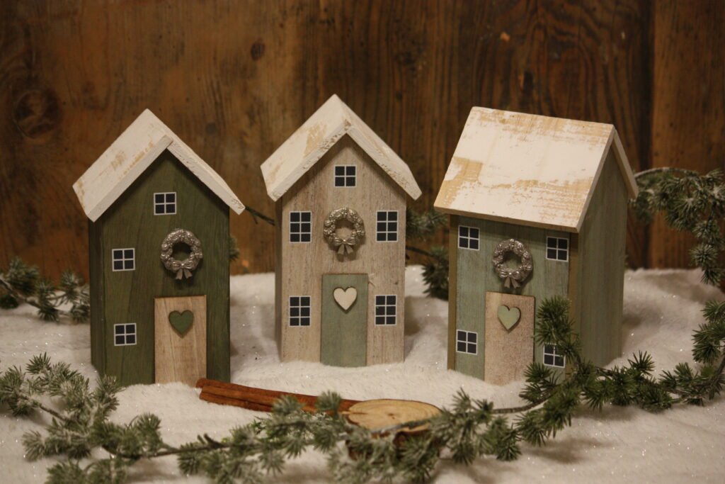 Décoration de Noël – La petite maison de noël en bois
