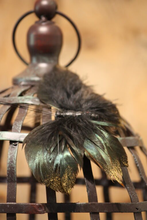 Décoration automnale - La cage à oiseaux avec ses papillons noirs – Image 3