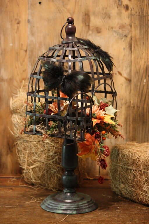 Décoration automnale - La cage à oiseaux avec ses papillons noirs – Image 5