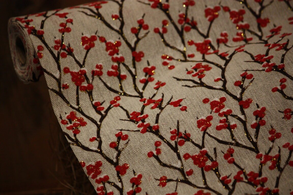 Chemin de table - Chemin de table Baies rouges enneigées – Image 2