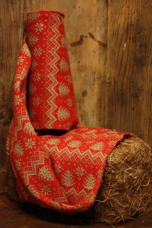 Chemin de table - Chemin de table Sapin rouge et beige