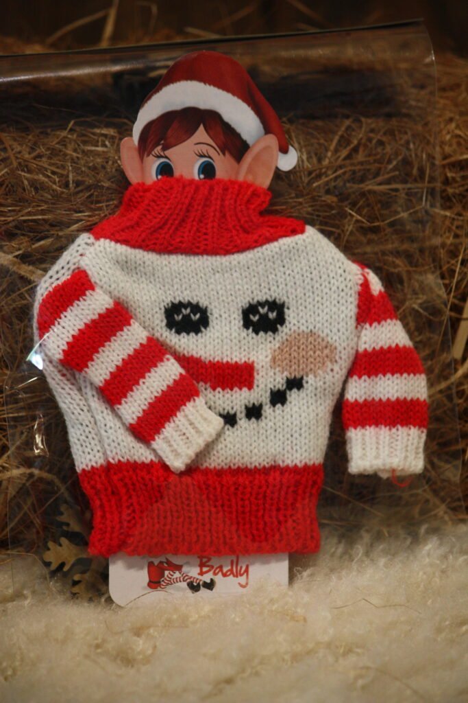 Personnage de Noël – Pull de Noël pour petit lutin farceur – Bonhomme de neige