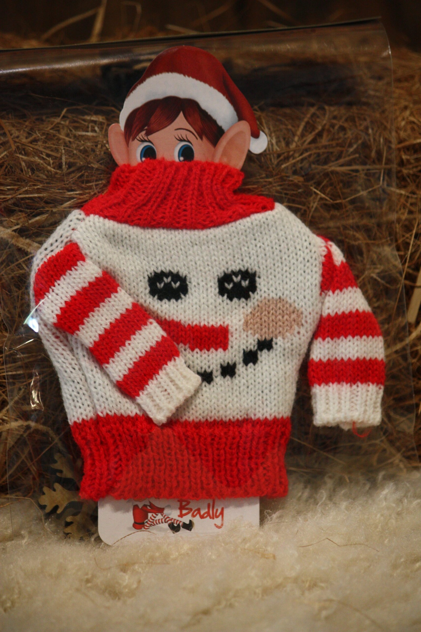 Personnage de Noël - Pull de Noël pour petit lutin farceur - Bonhomme de neige