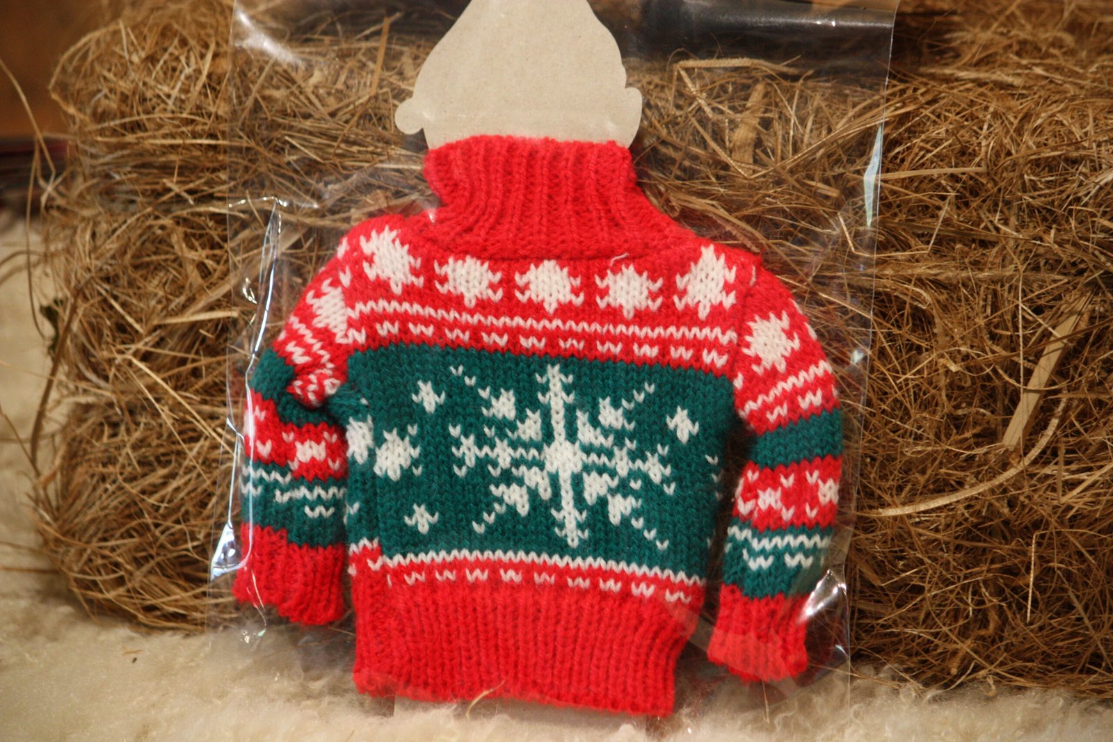 Personnage de Noël - Pull de Noël pour petit lutin farceur - Jacquard rouge et vert – Image 2