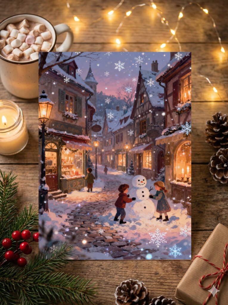 Carte de voeux – L&rsquo;hiver en Alsace