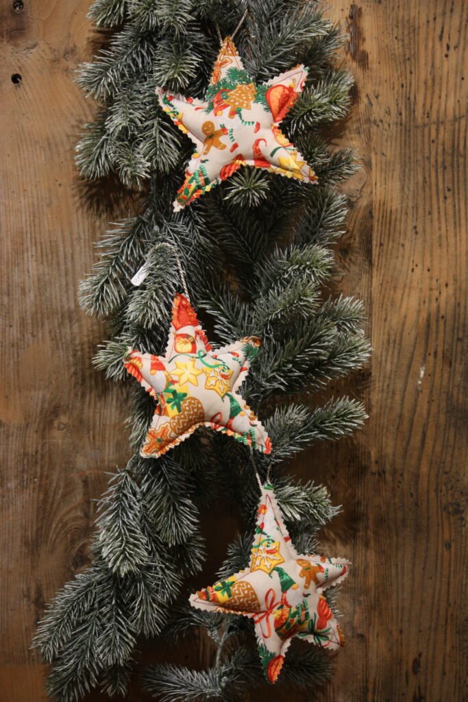 Suspension de Noël – Petite étoile de Noël en tissu