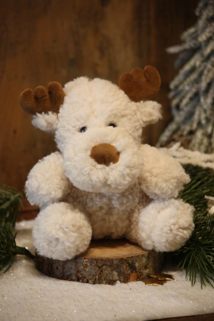 Peluche –  Petit élan blanc