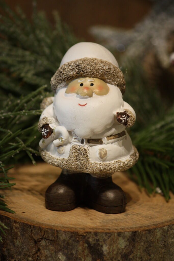 Personnage de Noël – Le petit lutin avec son sucre d&rsquo;orge blanc